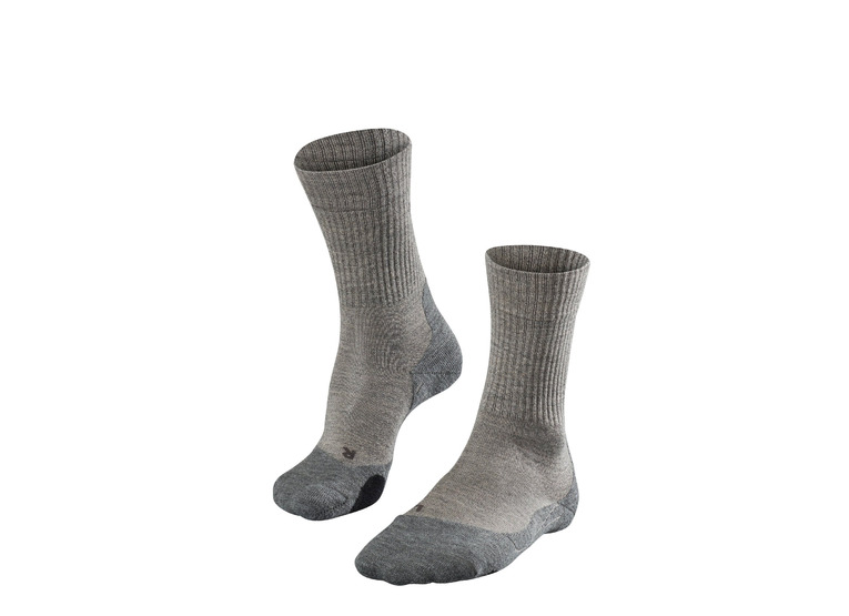 Falke TK2 wool trekkingsokken grijs dames