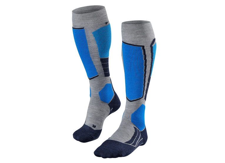 Falke SK2 skisokken grijs/blauw heren