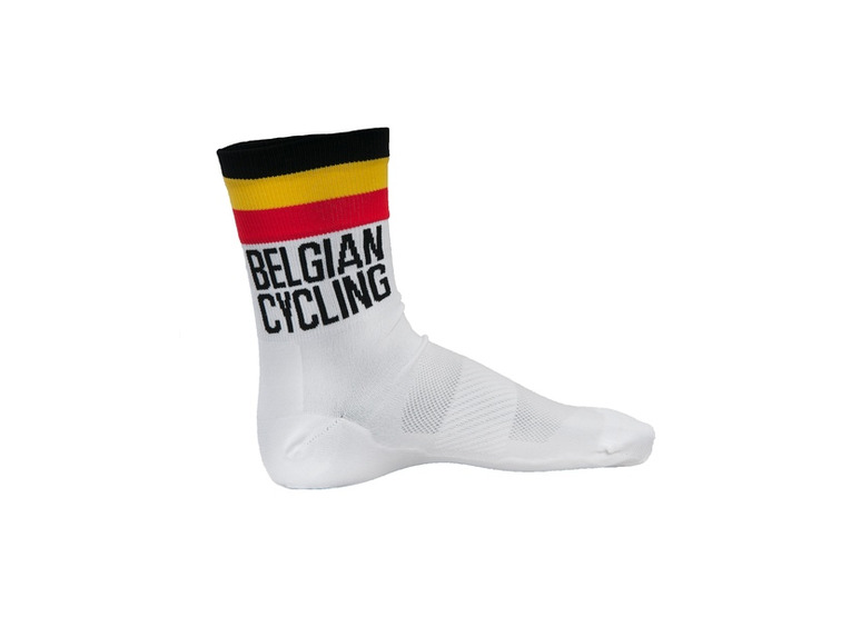 Bioracer Belgium fietssokken wit unisex