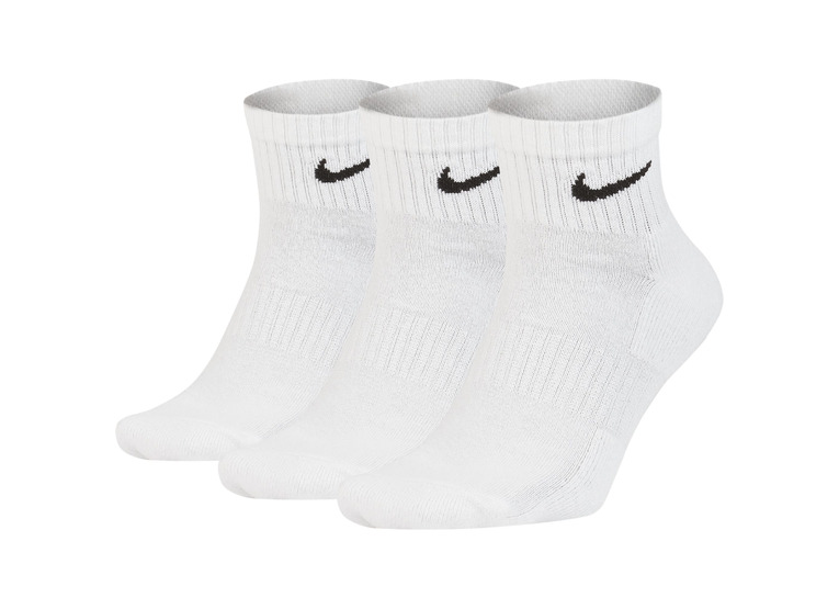 Nike everyday cushion ankle sokken (3 paar) wit unisex