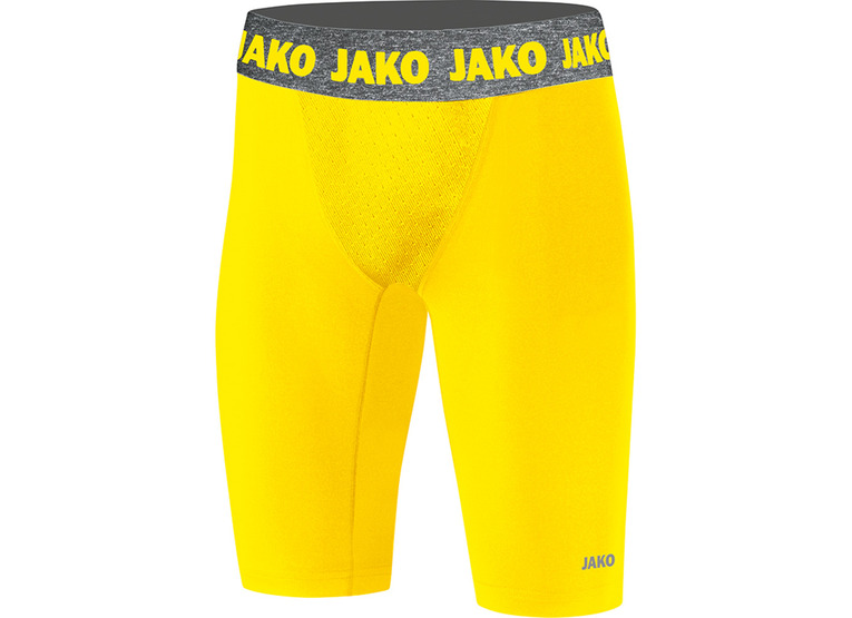Jako short tight compressiebroek geel heren