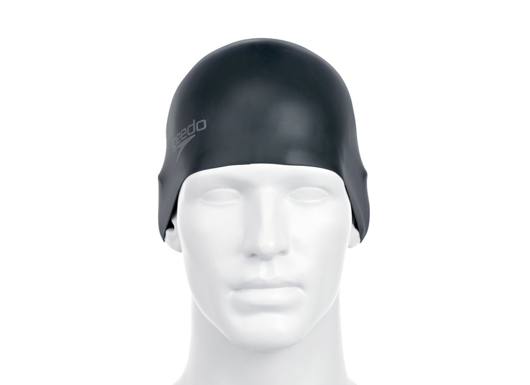 Speedo Plain Mouldes Silicone badmuts zwart unisex