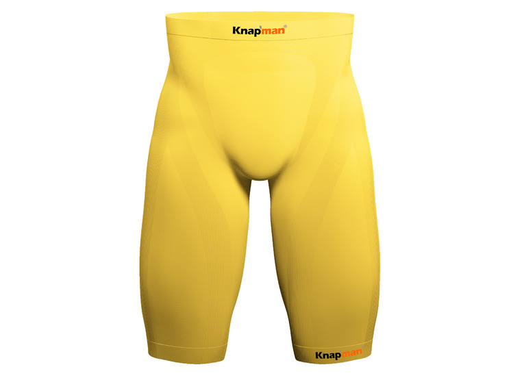 Knap'man zoned compressieshort USP 45% geel heren