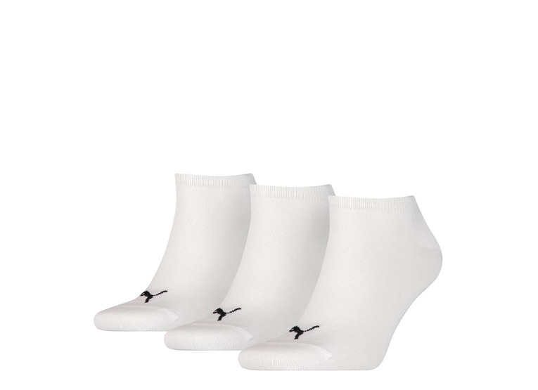 Puma 3-pack sneaker plain sokken wit