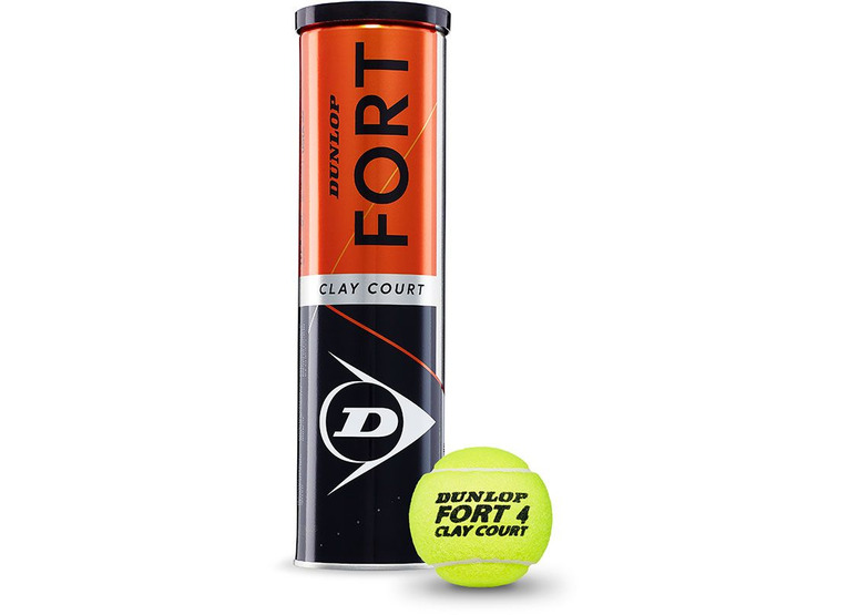 Dunlop Fort Clay Court tennisballen (4 stuks)