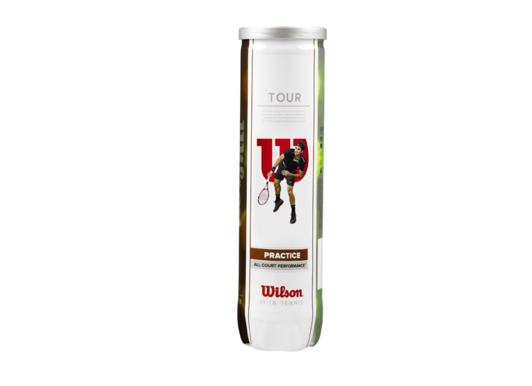 Wilson Tour Premier Practice tennisballen (4 stuks) geel