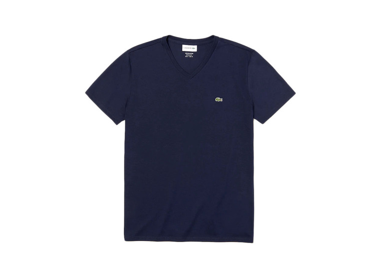 Lacoste T-shirt met V-hals navy heren