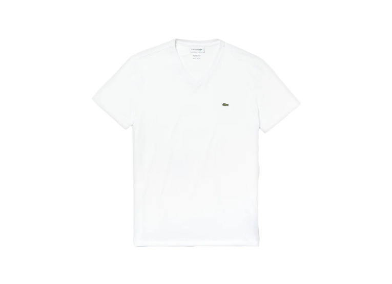 Lacoste T-shirt met V-hals wit heren