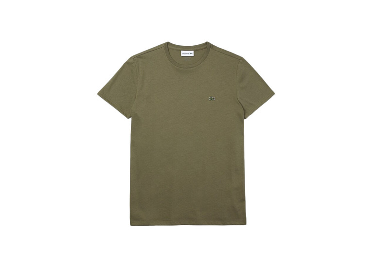 Lacoste T-shirt met ronde hals kaki heren