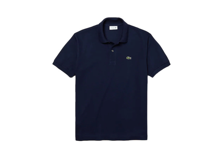 Lacoste effen classic fit polo navy heren