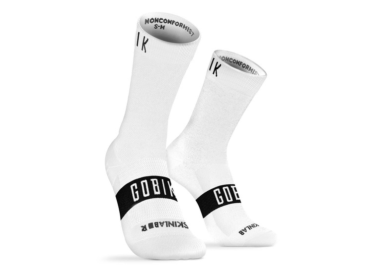Gobik fietssokken pure white unisex