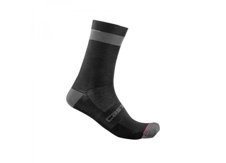 Castelli Alpha 18 winter fietssokken zwart/grijs heren