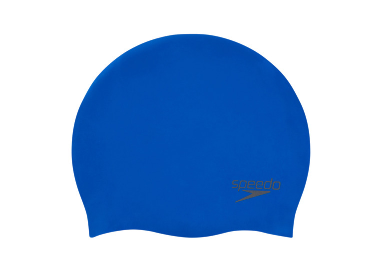 Speedo Plain Moulded silicone badmuts blauw unisex