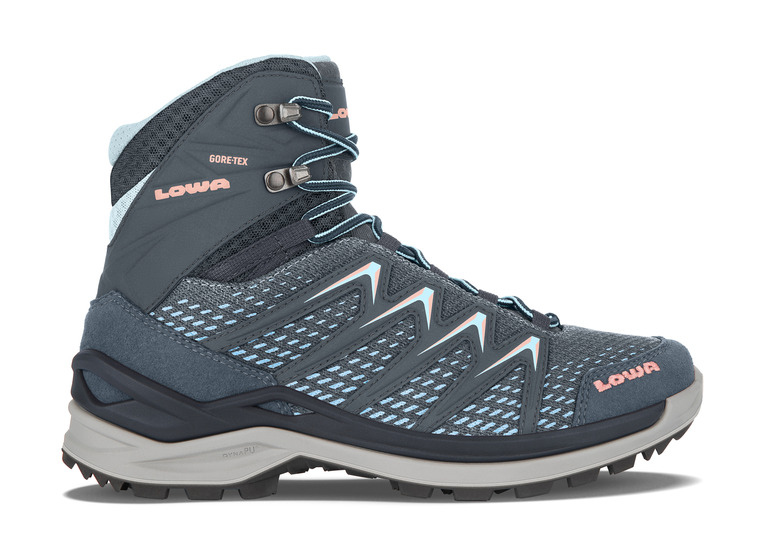 Lowa INNOX PRO GTX MID wandelschoen steel blue/salmon dames