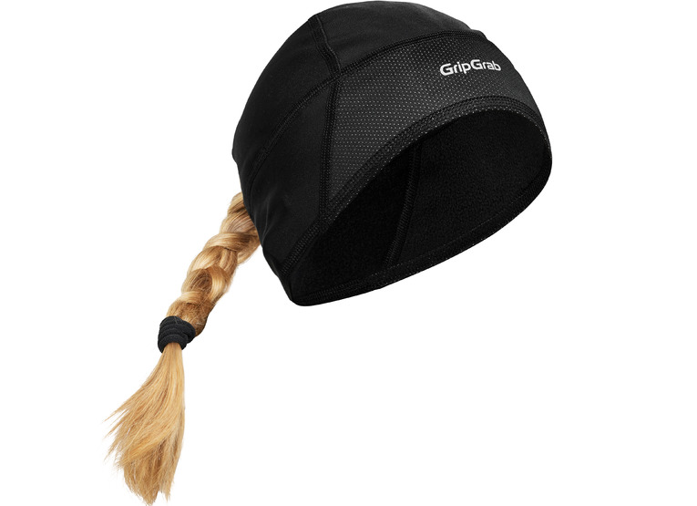 GirbGrab Ponytail windproof skull cap zwart dames