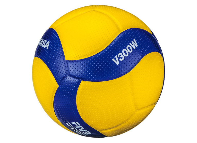 Mikasa volleybal V300W geel/blauw - maat 5