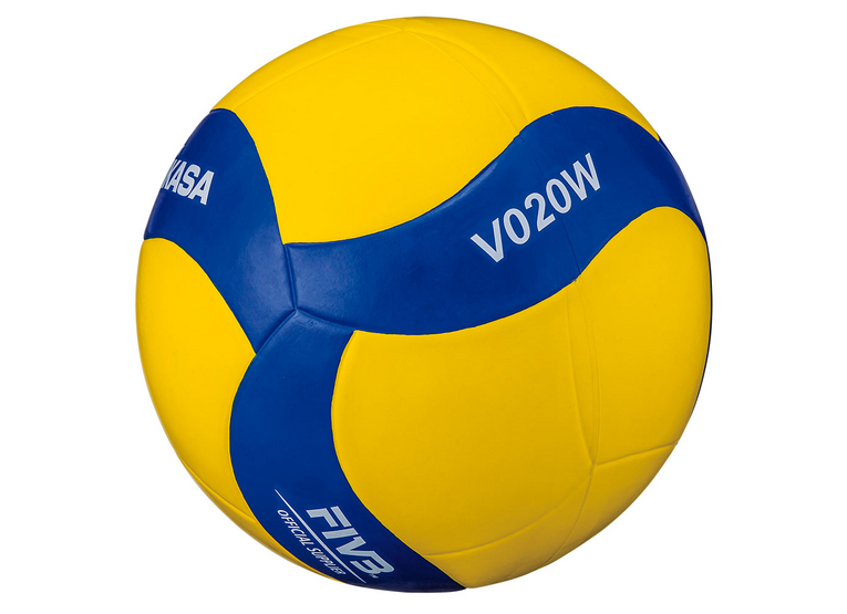 Mikasa volleybal V020W rubber geel/blauw - maat 5