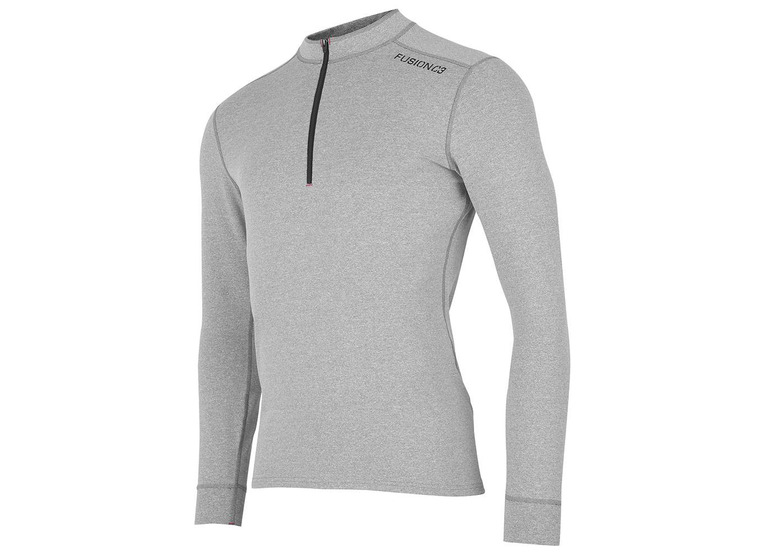 Fusion C3 zip neck shirt grijs heren
