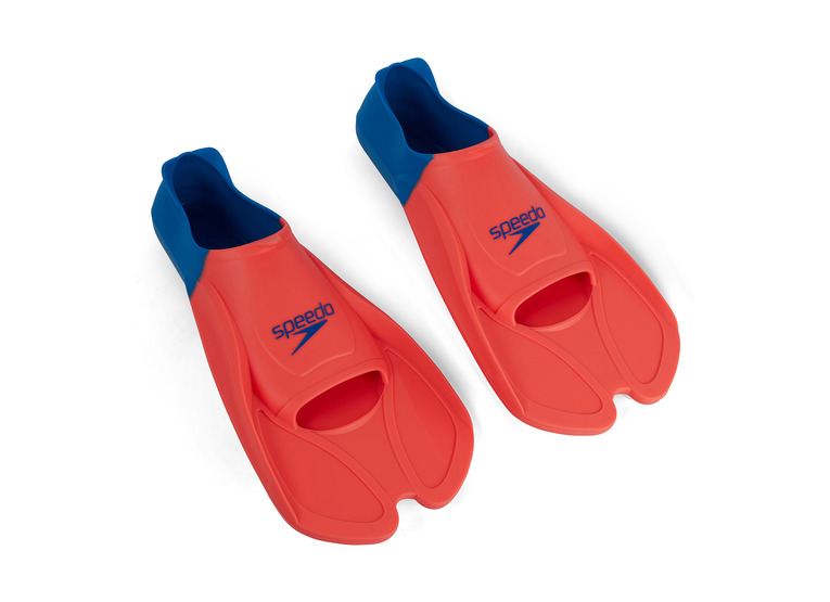 Speedo training fins fluro tangerine/blauw unisex
