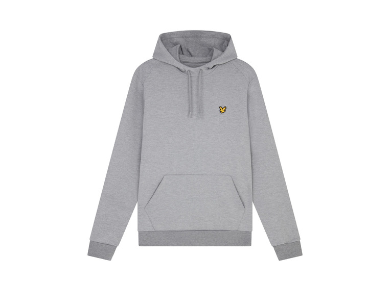 Lyle & Scott Fly fleece hoodie mid grey marl heren