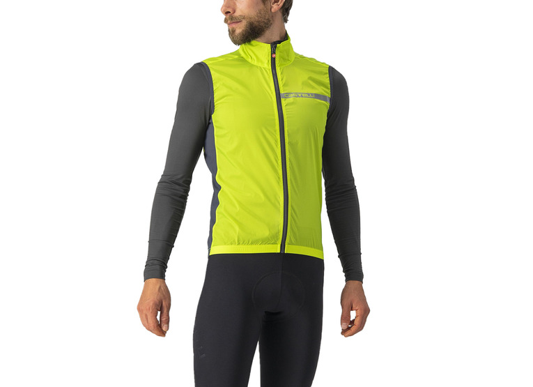 Castelli Squadra stretch vest electric lime/dark grey heren