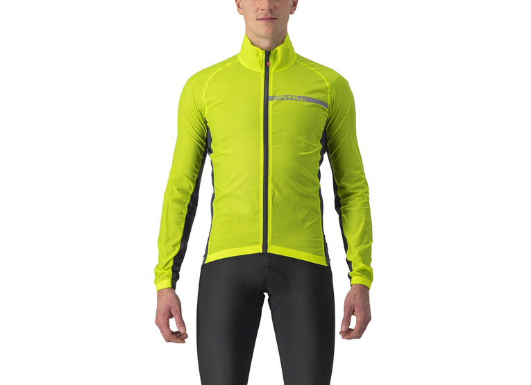 Castelli Squadra stretch jacket electric lime/dark grey heren