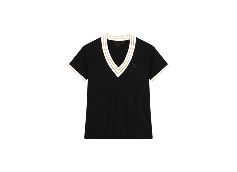 Vieux Jeu Diede tennis/padel top zwart dames
