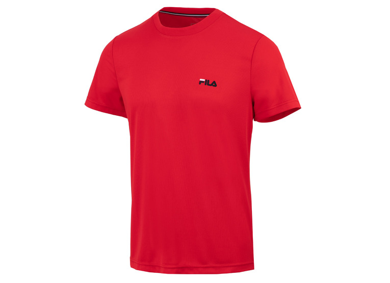 Fila logo small T-shirt rood heren