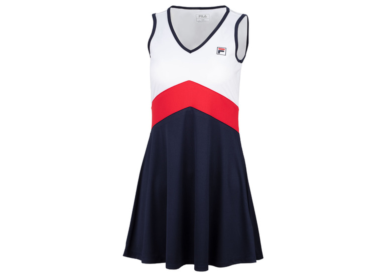 Fila Gloria tenniskleedje wit/rood/navy dames