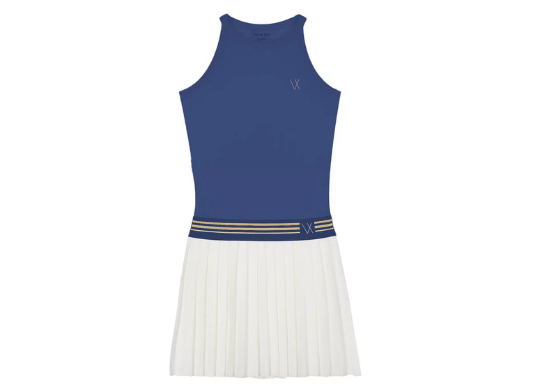 Vieux Jeu Lara tennisjurk blauw/wit dames