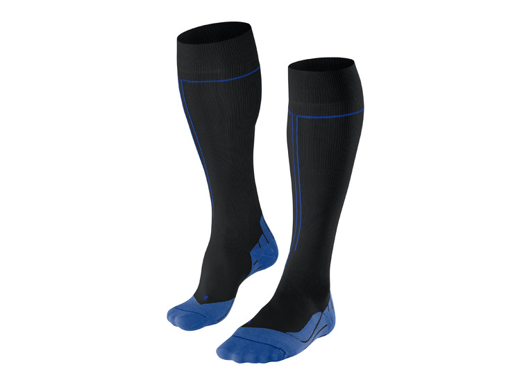 FALKE Energizing Kniekousen Health zwart/blauw heren
