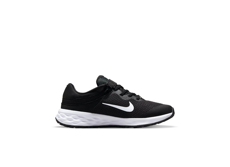 Nike Revolution 6 FlyEase loopschoenen Zwart/Dark Smoke Grey/Wit KIDS