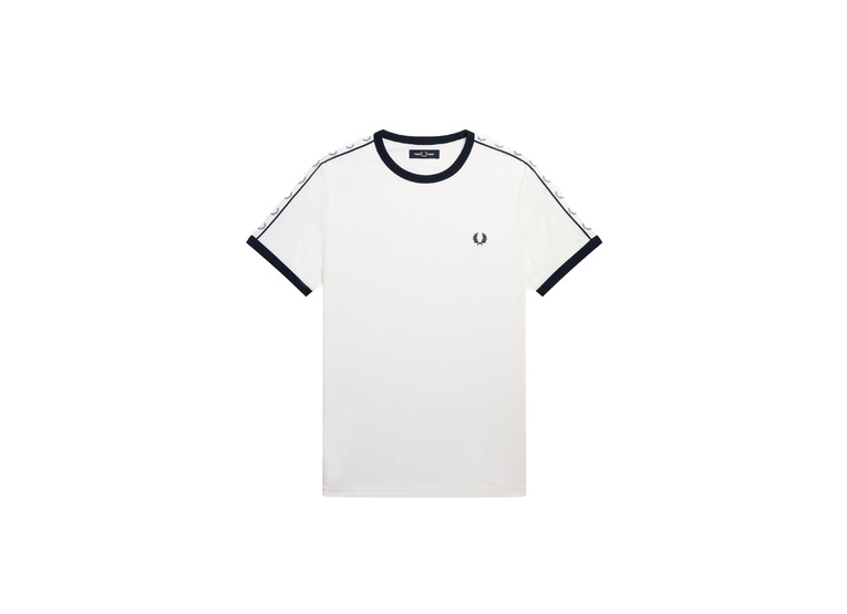 Fred Perry Taped Ringer T-Shirt Snow White heren