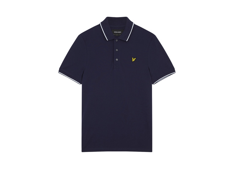 Lyle & Scott Tipped Polo Shirt Plus Navy/ White heren