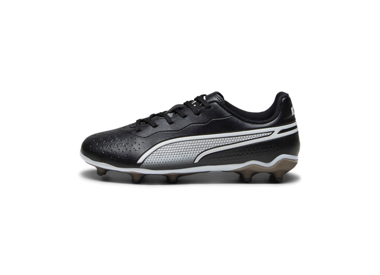 Puma King Match FG/AG voetbalschoen zwart/wit KIDS
