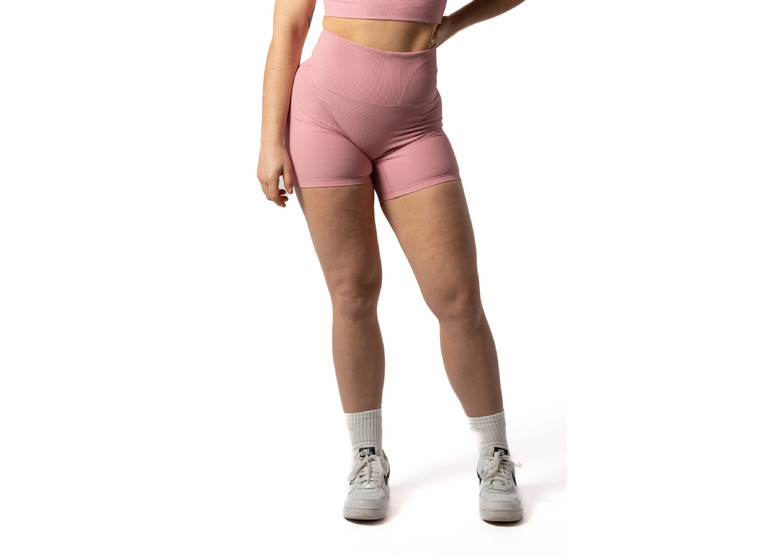 Aesthetic Wolf Ribbed v2 Scrunch Seamless Shorts Cotton Candy dames