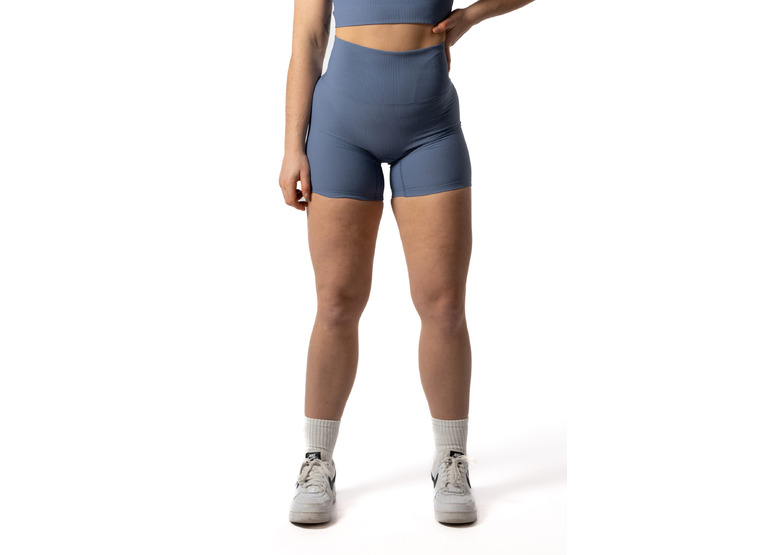 Aesthetic Wolf Ribbed v2 Scrunch Seamless Shorts blueberry dames