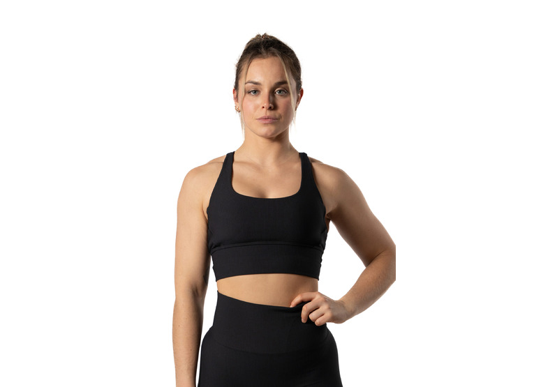 Aesthetic Wolf Ribbed v2 Sports Bra zwart dames