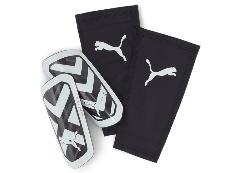 Puma Ultra Flex sleeve scheenbeschermers wit/zwart kids + volwassenen