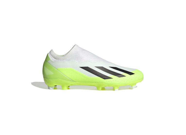 Adidas X CRAZYFAST.3 veterloze FG Voetbalschoenen wit/zwart/lemon