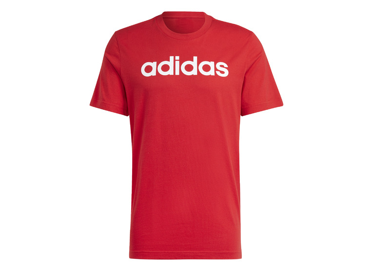 Adidas Essentials Linear Logo T-shirt rood heren