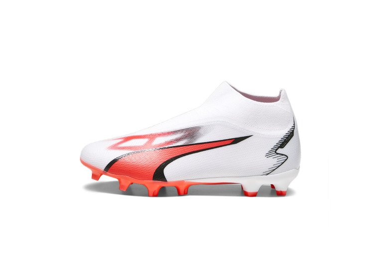 Puma Ultra Match+ veterloze FG/AG voetbalschoen wit/fire orchid
