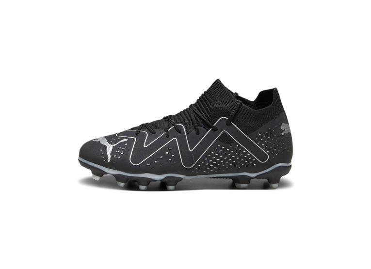 Puma Jr. Future Match FG/AG voetbalschoen zwart/zilver KIDS