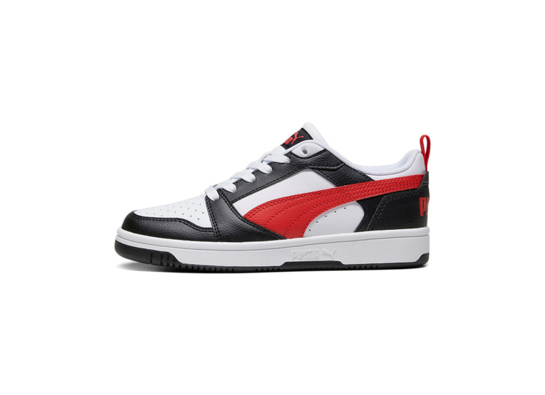Puma Jr. Rebound V6 Low sneaker wit/zwart/rood KIDS
