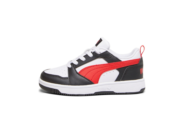 Puma Jr. Rebound V6 Low PS sneaker wit/zwart/rood KIDS
