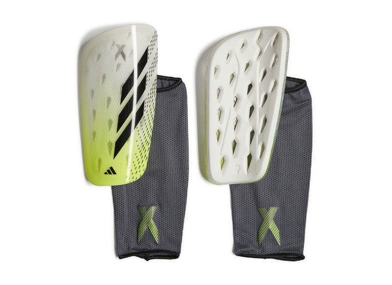 Adidas X SG League scheenbeschermers wit/lemon/zwart kids+volwassenen