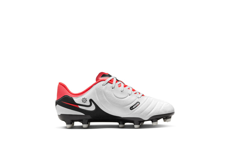 Nike Jr. Tiempo Legend 10 Academy voetbalschoenen Wit/Bright Crimson/Zwart KIDS