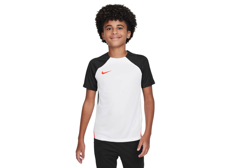 Nike Dri-FIT Strike voetbalshirt Wit/Zwart/Bright Crimson KIDS