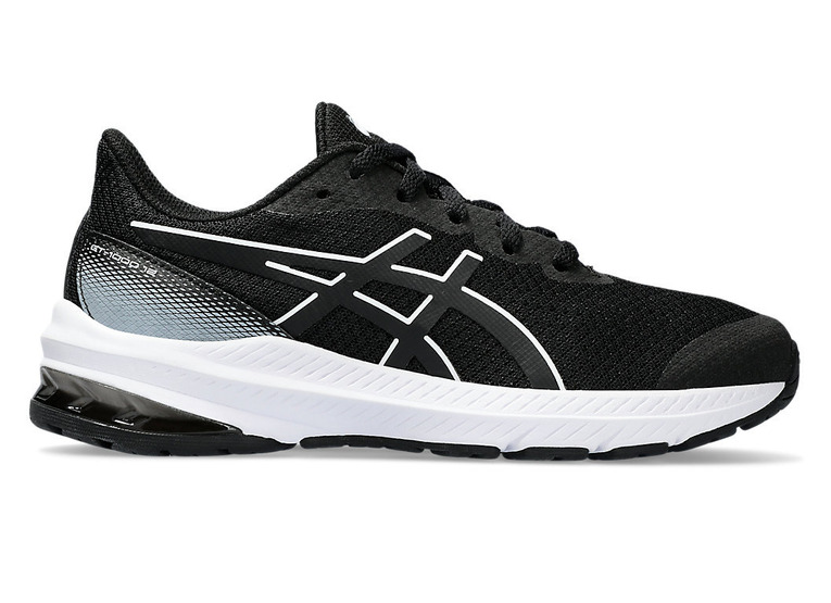 Asics GT-1000 12 GS loopschoenen Black/White KIDS Asics GT-1000 12 GS loopschoenen Black/White KIDS