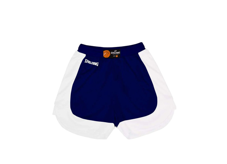 Spalding Hustle basketbalshort navy/wit kids + volwassenen